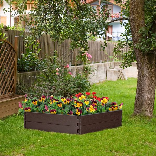 HDPE Raised Garden Bed with 2 Configurations of Rectangular and Hexagon