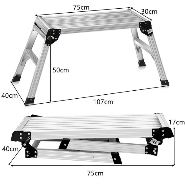 Aluminium Folding Hop Up Work Platform with Safety Locks