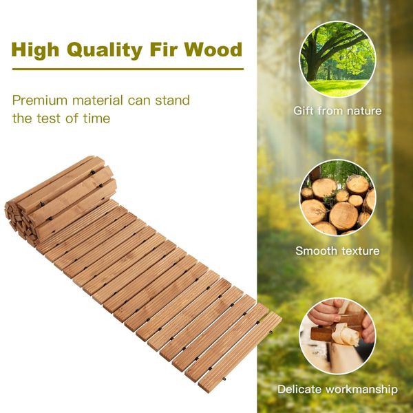 245 cm x 43 cm Outdoor Wood Pathway for Garden, Backyard, Seaside, Beach