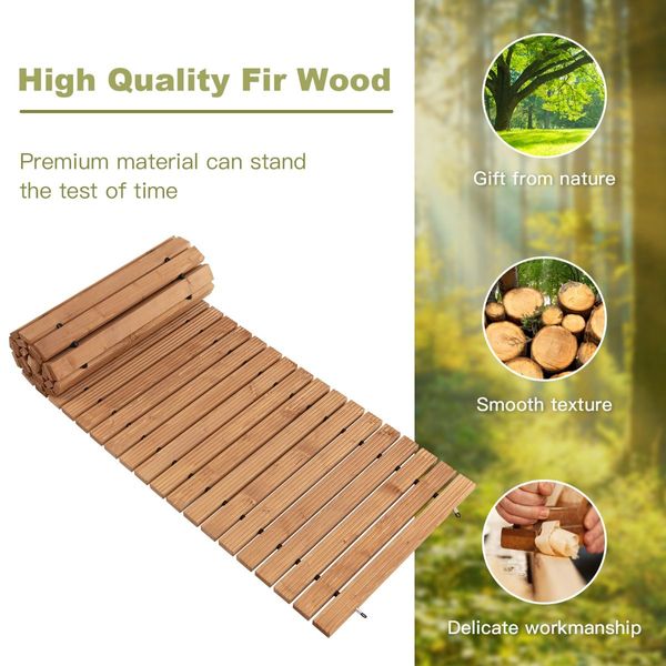 245 cm x 55 cm Weatherproof Wood Boardwalk for Garden, Backyard, Wedding