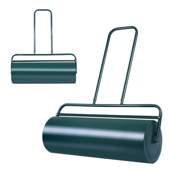 63L Metal Lawn Roller with U-Shaped Handle for Ball Field & Park & Backyard