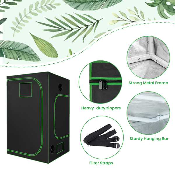 122cm x 122cm x 203cm Reflective Grow Plant Growth Tent for Indoor Plant