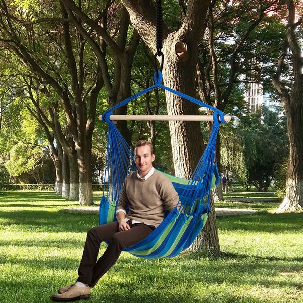 Hanging Rope Swing Seat with 2 Seats for Outdoor Play