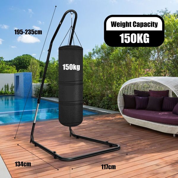 Adjustable Hammock Chair Stand with Safety Hook for Bedroom & Patio (without Hammock)