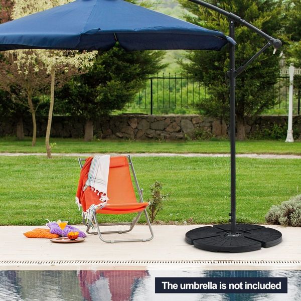 4 Pcs Water & Sand Filled Heavy Duty Patio Umbrella Base