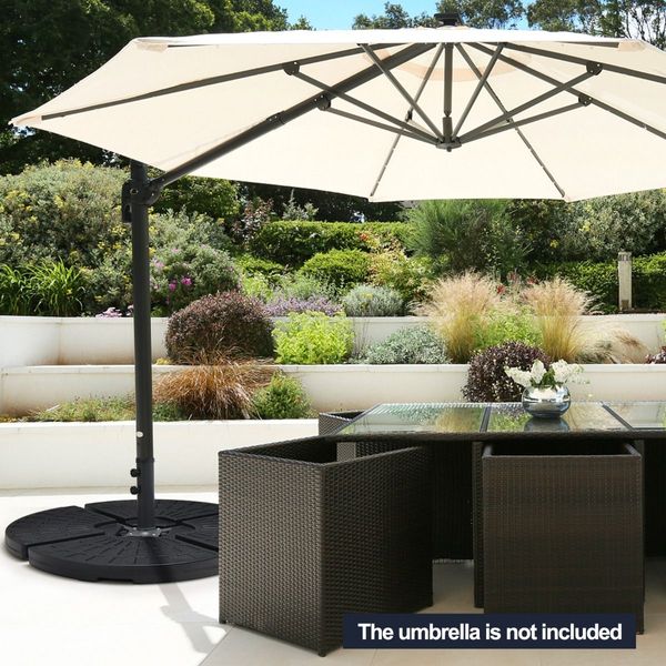 4 Pcs Water & Sand Filled Heavy Duty Patio Umbrella Base