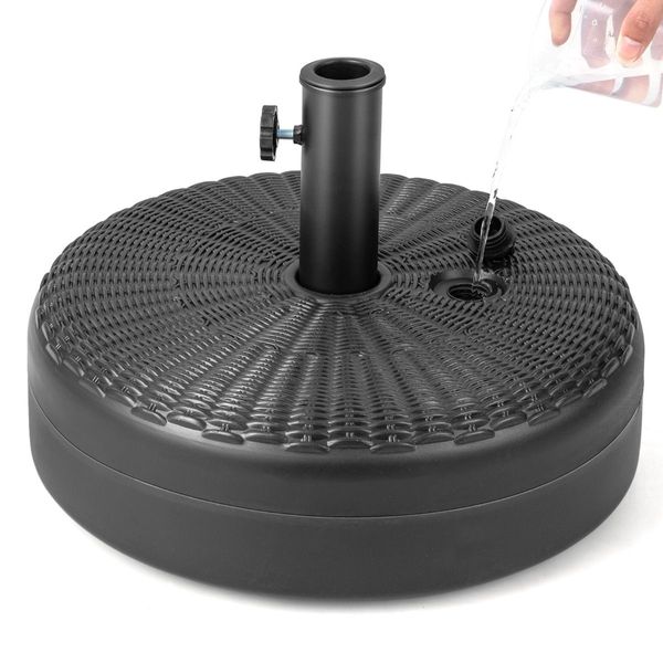 Round Fillable Umbrella Base Stand for Patio Market Table Umbrella