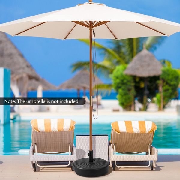 50 cm Fillable Round Umbrella Base Stand with 18 L Weight Capacity