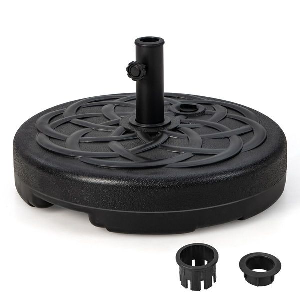 56 cm Fillable Round Umbrella Base Stand with 26 KG Weight Capacity