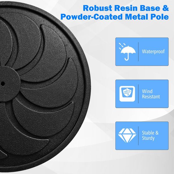 14KG Outdoor Umbrella Base Fit Umbrella Poles 38/48MM for Patio