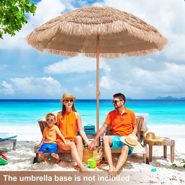 2.2M Hawaiian Portable Hula Umbrella for Beach, Pool