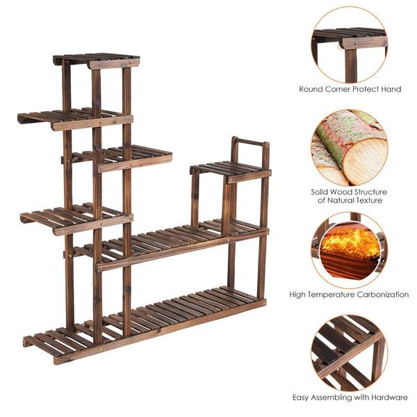 Multifunctional 7-Level Plant Stand for Balcony, Garden, Living Room