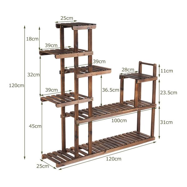 Multifunctional 7-Level Plant Stand for Balcony, Garden, Living Room