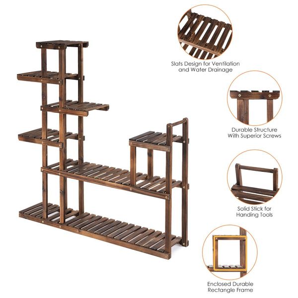 Multifunctional 7-Level Plant Stand for Balcony, Garden, Living Room