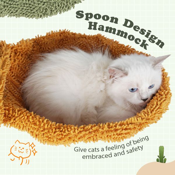 Cat Tree Tower Scratching Post Sisal Scratcher Furniture Stand Scratch Pole Climbing Floor to Ceiling Hammock Platforms 229-275cm