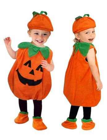 Children Halloween Pumpkin Costume, Halloween Costume for Boys Girls FOR Height 85-95cm