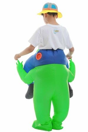 Inflatable ET Alien Costume  Funny Blow up Costume Cosplay Party Christmas Halloween Costume for KIDS 120-150CM