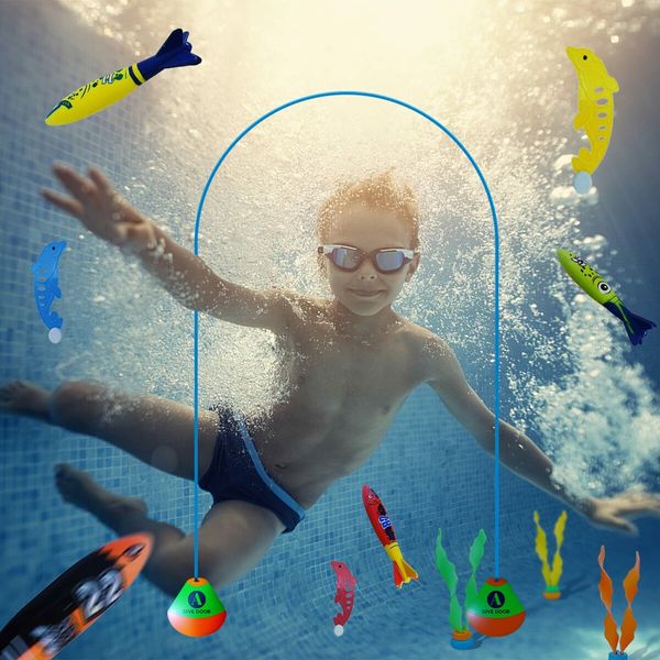 Diving Toy for Children, Pool Toy, Diving Arch, Diving Rings, Diving Toy, Water Toy, Outdoor Swimming Pool Toy, Pool Party Gift for Children, Boys, Girls