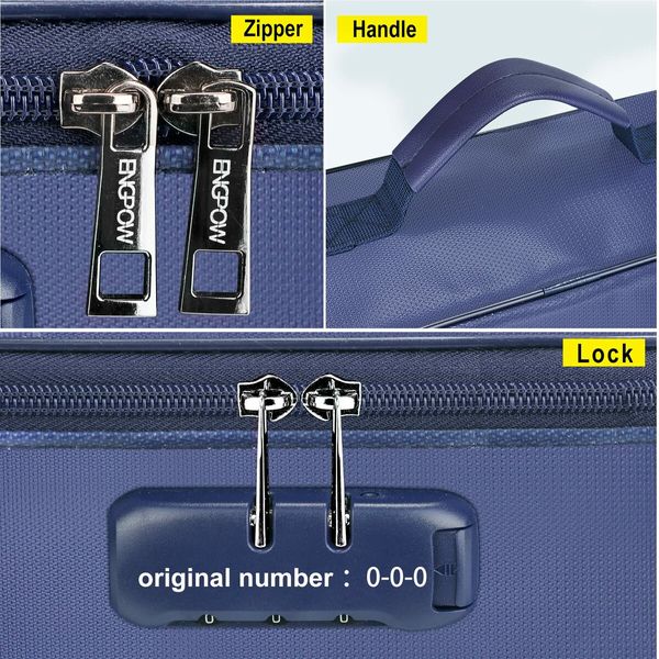 File Document Organizer Bags Fireproof Safe Lock,Multi-Layer Portable Filing Storage for Important Passport Certificates(Blue)