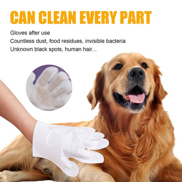 Pet No Rinse Pet Wipes, Rinse Free Shampoo Mittens for Dogs and Cats, Bath Wipes for Bathing and Washing Pets,Lather Wipe Dry 18PACK