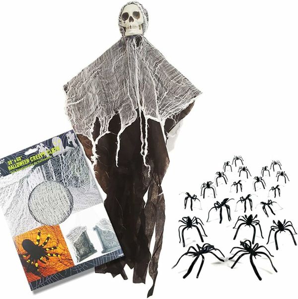 Halloween Hanging Grim Reapers Decorations, Halloween Skeleton Ghost Decorations, Indoor Outdoor Halloween Decorations for Haunted House Prop Decor