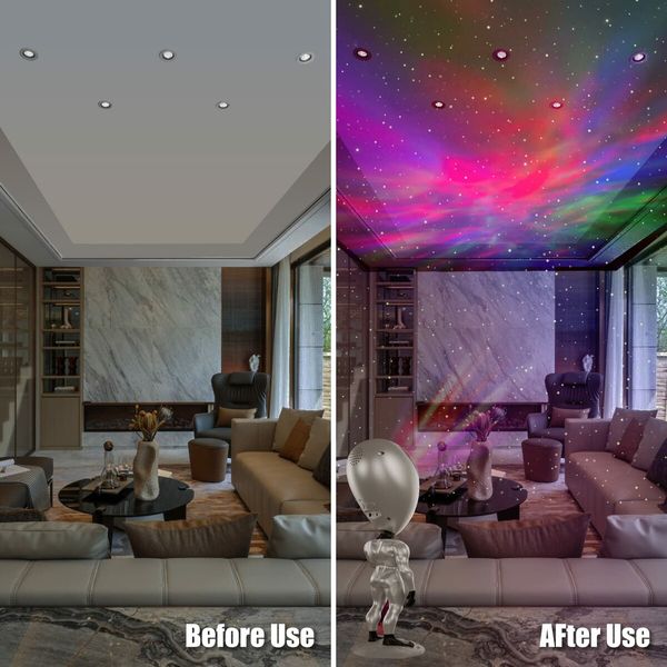 Talking Night Light Star Projector Galaxy Projector for Bedroom, Light Projector Aliens  8 Colors Sleep Light for Home Decor, Ceiling, Party