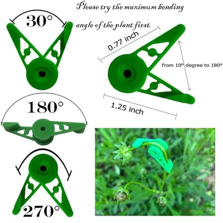 30 Pcs 360 Degree Adjustable Plant Stem Training Clips Plant Branches Bender Clips Plant Low Stress Training Control Green