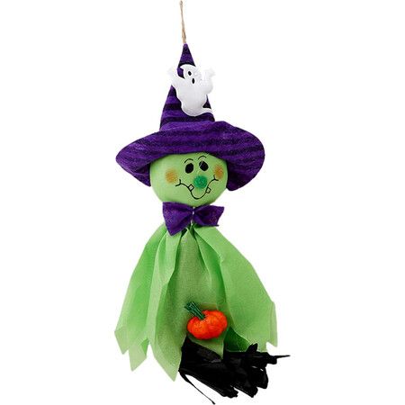 Halloween Horror Haunted Prop House Outdoor Yard Patio Layout Decoration Festival Hanging Ghost Garland,Green