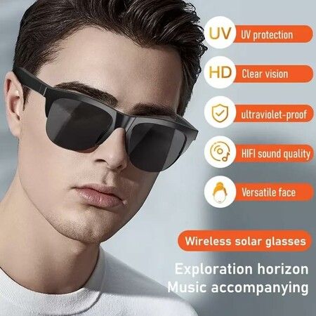 Bluetooth Smart Sunglasses Hands-Free Calling Microphone  HD UV Protection Ear Wireless Hands-Free Calling  Call Travel Driving Music Touch Control