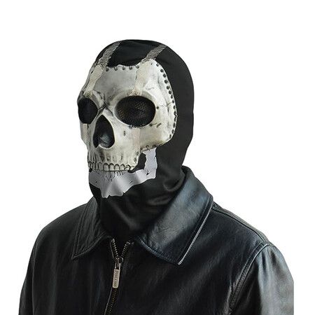 Halloween Ghost Mask MW2 War Game Ghostface Mask Scary Full Face Skull Mask Halloween Costume for Men Women