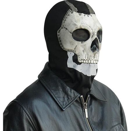 Halloween Ghost Mask MW2 War Game Ghostface Mask Scary Full Face Skull Mask Halloween Costume for Men Women