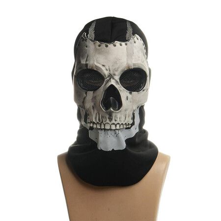 Halloween Ghost Mask MW2 War Game Ghostface Mask Scary Full Face Skull Mask Halloween Costume for Men Women