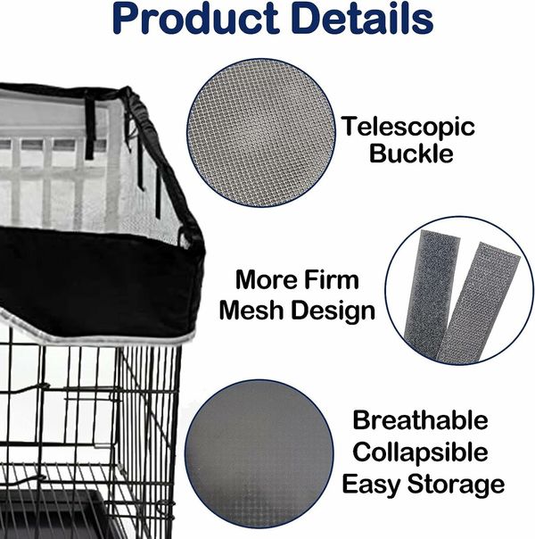 Dog Pen Cover Pet Playpen Cover, Dog Sun Proof Top Cover Fits All Pet Pen 36 Inch 4 Panels (Playpen Not Include)