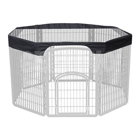 Dog Pen Cover Pet Playpen Cover, Dog Sun Proof Top Cover Pet Pen Mesh Top Cover Fits All Pet Pen 24Inch 8 Panels (Playpen Not Include)