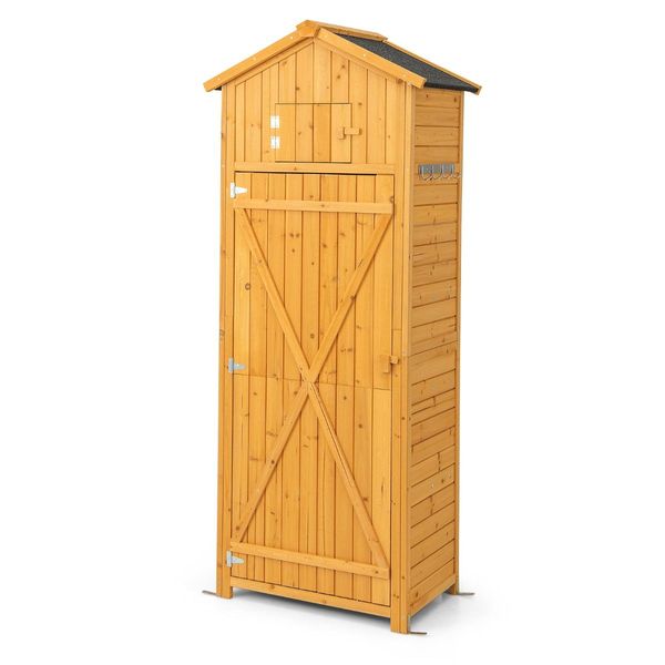 Outdoor Storage Cabinet with Lockable Doors for Garden