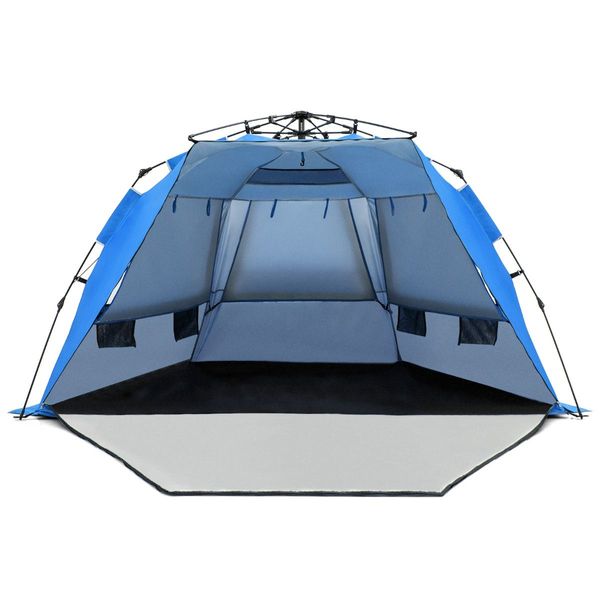 Foldable Portable Instant Pop-up Beach Tent for 3-4 Persons with Carry Bag