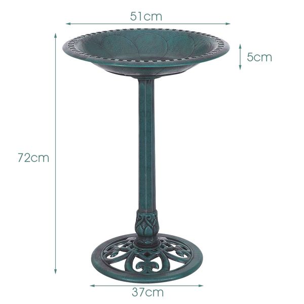 Outdoor Pedestal Bird Feeder Base for Courtyard