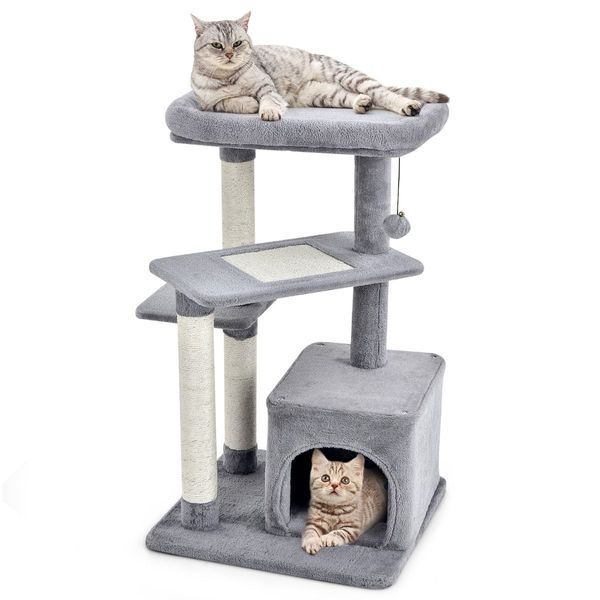 4-Layer Cat Tree with Scratching Posts for pet