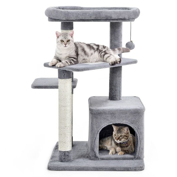 4-Layer Cat Tree with Scratching Posts for pet