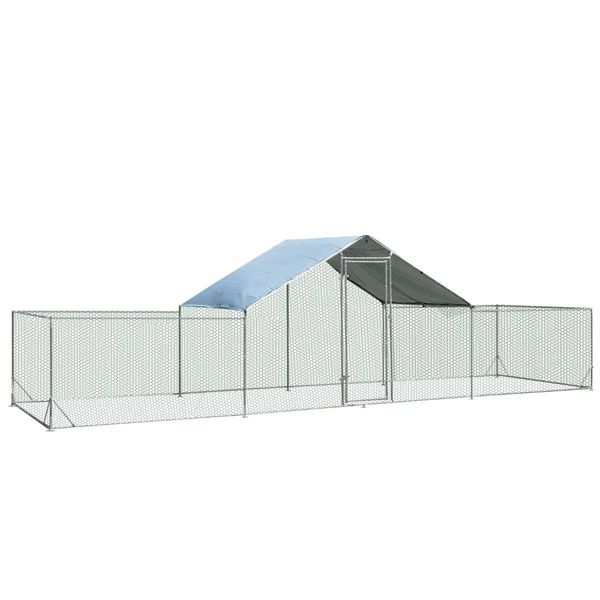 Extra Large Metal Chicken Coop with Waterproof & Sun-proof Cover