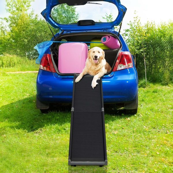 160cm Folding Pet Ramp with Non-slip Surface for Car & Bed