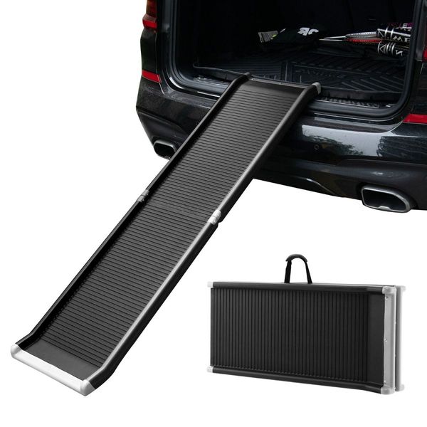 160cm Folding Pet Ramp with Non-slip Surface for Car & Bed