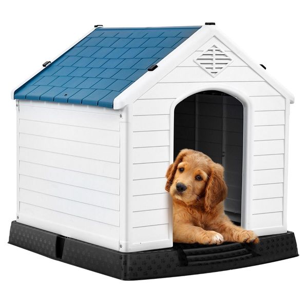 Dog House with Raised Floor and Fastening Device