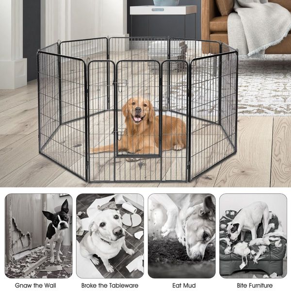 100cm 8 Panel Height Pet Playpen with Anti-Rust Material for Dog/Cat