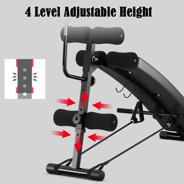 Adjustable Sit Up Bench with Speed Ball and Stainless Support Frame for Exercise