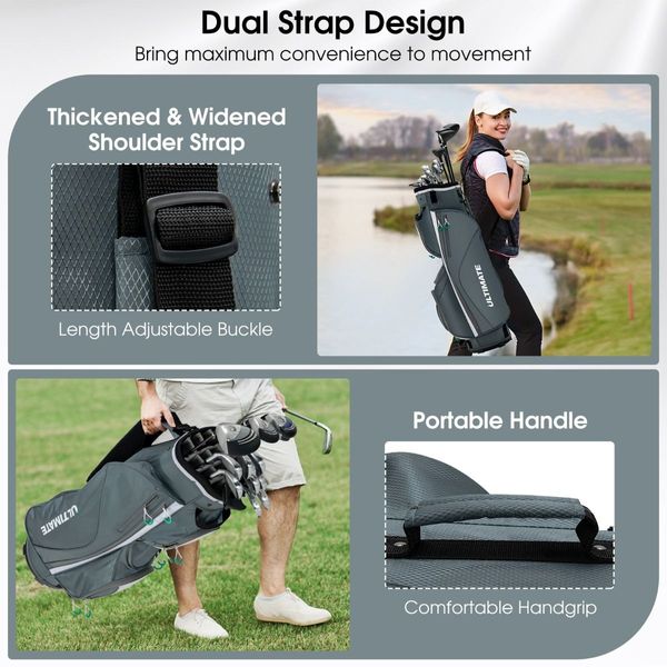 Golf Cart Bag with 14 Dividers for Outdoor Use