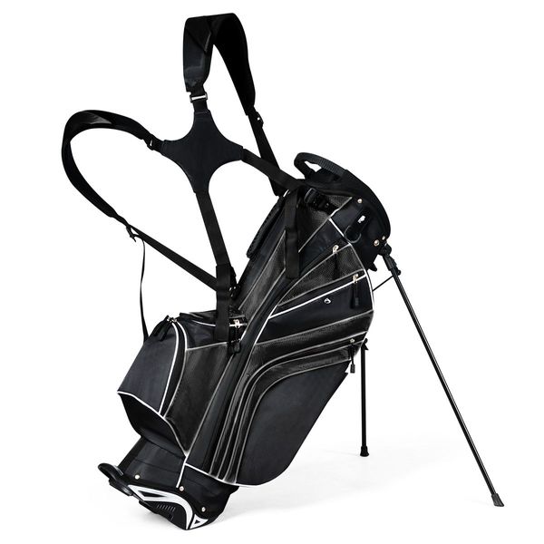 Golf Stand Bag with 6 Way Divider Carry Organizer for Outdoor Use