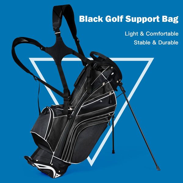 Golf Stand Bag with 6 Way Divider Carry Organizer for Outdoor Use