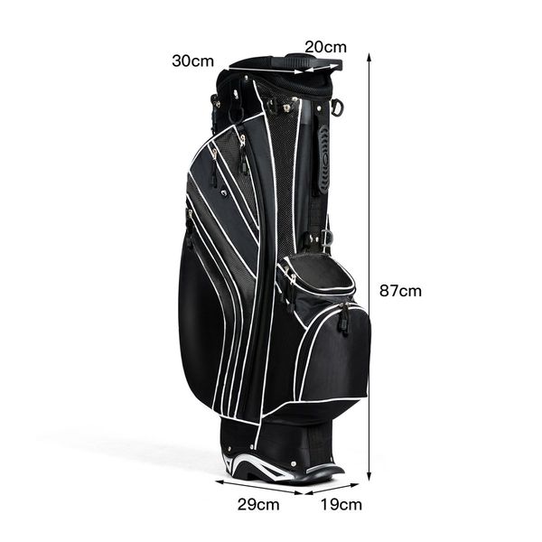 Golf Stand Bag with 6 Way Divider Carry Organizer for Outdoor Use