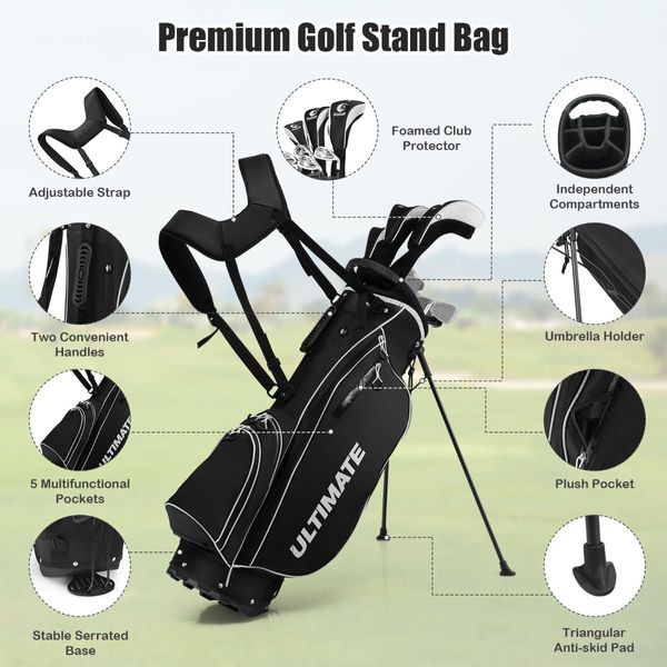 Complete Golf Club Package Set with oversize aluminum driver for Outdoor Use